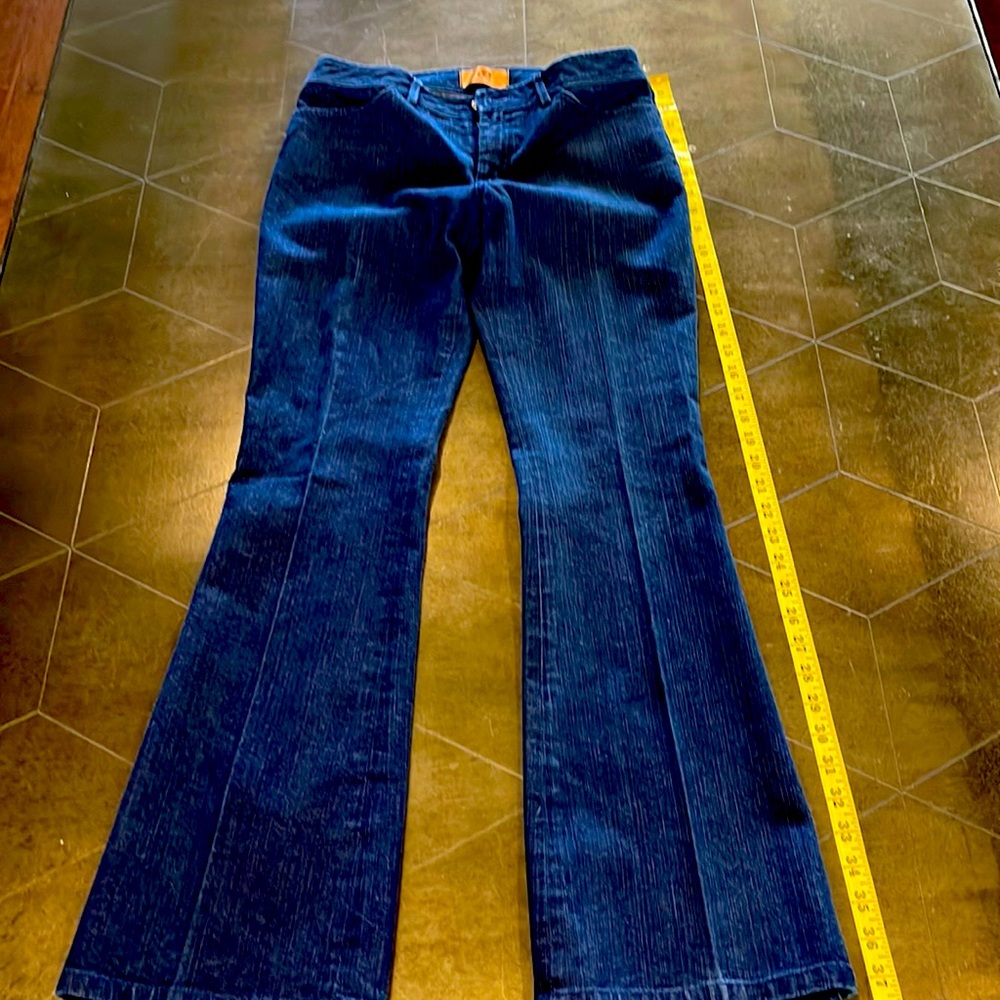 Blue jeans size 26 w/ 38” L.